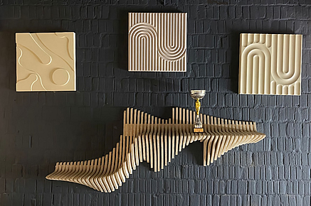 3D umenie - polica a obklad